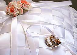 Almohadita decorada para los anillos